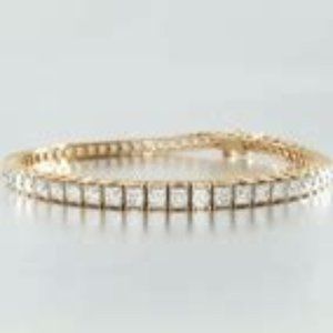 Princess Cut Diamond Tennis Bracelet